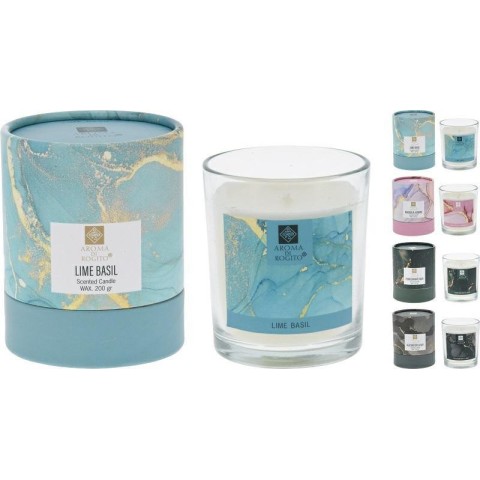 CANDELA IN VETRO 8X9CM 4ASS